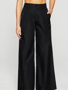 NWT Fabletics Wide Leg Black Streetwear Cargo Pants